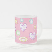 Light Pink shapes mug Mattglastasse (VorderseiteRechts)