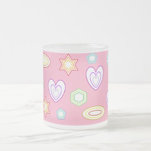 Light Pink shapes mug Mattglastasse (Mittel)