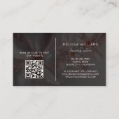 Light Pink Shiny Metallic Flower Business Card Visitenkarte (Rückseite)