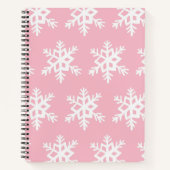 Light Pink Snowflake SpiralNotebook Notizblock (Vorderseite)