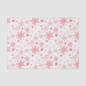Light Pink Snowflakes Weihnachten Seidenpapier (Vorderseite)