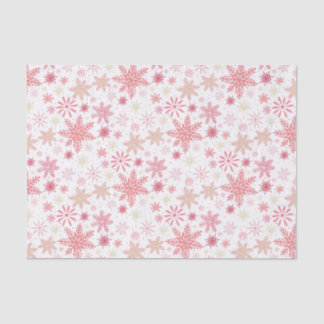 Light Pink Snowflakes Weihnachten Seidenpapier