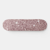 Light Pink Sparkle Star Niedliches Girly Glitzer M Skateboard (Horizontal)