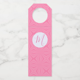 Light Pink Squiggly Squares Personalized Initial Flaschenanhänger