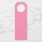 Light Pink Squiggly Squares Personalized Initial Flaschenanhänger (Rückseite)