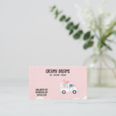 Light Pink Sweet Ride Ice Cream Van Visitenkarte (Stehend Vorderseite)