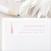 Light Pink Tassel Abschluss Rücksendeadresse (Insitu)