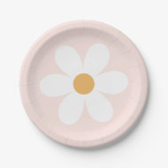 Light Pink und Daisy Birthday Pappteller