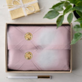 Light Pink und Gold gespritzt Seidenpapier (Geschenk)