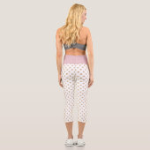 Light Pink und Gold Jewel Capri Leggings (Rückseite)