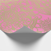 Light Pink und Gold Mandala Muster Geschenkpapier (Ecke)