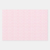 Light Pink und White Christmas Typografy Geschenkpapier Set (Vorderseite)