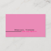 Light Pink und White Simple Modern Beruflich Visitenkarte (Vorderseite)