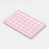 Light Pink Undated Calendar Post-it Klebezettel (angewinkelt)