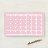 Light Pink Undated Calendar Post-it Klebezettel (Auf Schreibtisch)