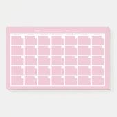 Light Pink Undated Calendar Post-it Klebezettel (Vorderseite)