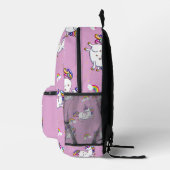 Light Pink Unicorn Dream Backpack Bedruckter Rucksack (Rechts)
