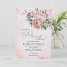 Light Pink Watercolor Blume Kinderdusche