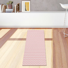 Light Pink Waves Pattern Yoga Mat Yogamatte