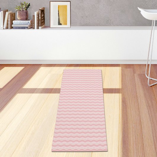 Light Pink Waves Pattern Yoga Mat Yogamatte