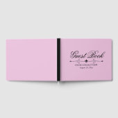 Light Pink Wedbook, Schwarzer Text, kundenspezifis Gästebuch (Voll)