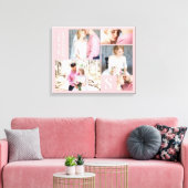 Light Pink Wedding Foto Collage mit 5 Bildern Leinwanddruck (Insitu (Wohnzimmer))