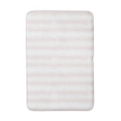 Light Pink White Stripes Badematte (Vorderseite Vertikal)