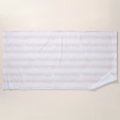 Light Pink White Stripes Strandtuch (Vorderseite)
