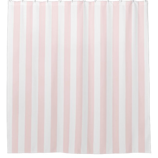 Light Pink White Vertikal Strip NL #0 Duschvorhang (Vorderseite)
