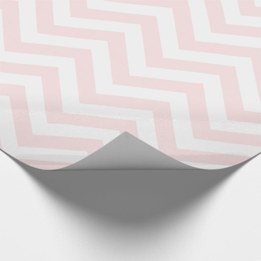 Light Pink White XL Zickzack ZigZag Muster Geschenkpapier (Ecke)