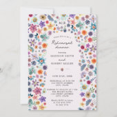 Light Pink Wildblume Hochzeit Probe Dinner Einladung (Vorderseite)