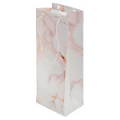 Light Pink Wine Bags Geschenktüte Für Weinflaschen (Rückseite Schrägansicht)