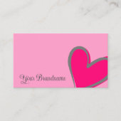 Light Pink wunderschönes Herz Modern Niedlich Visitenkarte (Vorderseite)