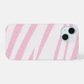 Light Pink Zebra Muster iPhone 15 Hülle (Rückseite (Horizontal))