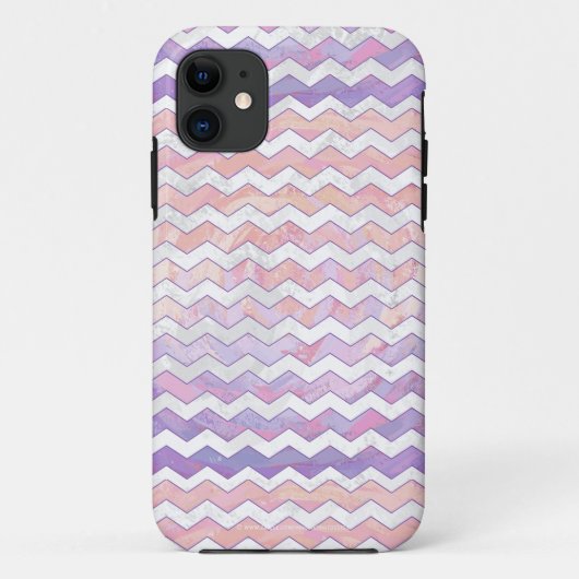 Light Pink Zig Zag Muster Case-Mate iPhone Hülle (Rückseite)