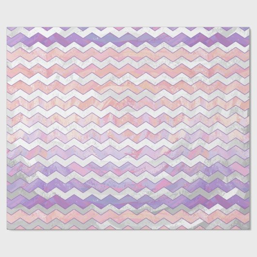 Light Pink Zig Zag Muster Geschenkpapier (Flach)