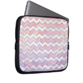 Light Pink Zig Zag Muster Laptopschutzhülle (Vorne Rechts)