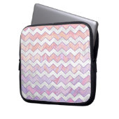 Light Pink Zig Zag Muster Laptopschutzhülle (Vorderseite Links)