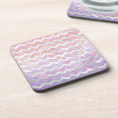 Light Pink Zig Zag Muster Untersetzer (Linke Seite)