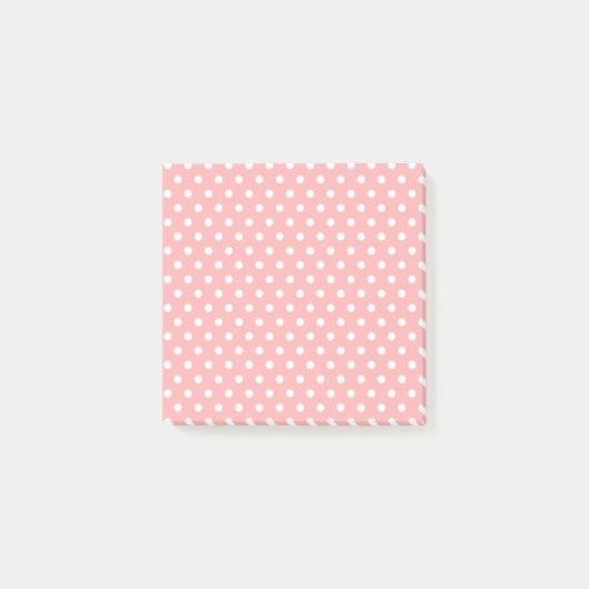 Light    pinkPolka Dots Postit Notes Post-it Klebezettel (Vorderseite)