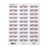 Light Plum Damask Wedding Monogram Address Labels (Vorne)