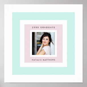 Light Plum und Mint Foto Grad Signature Poster
