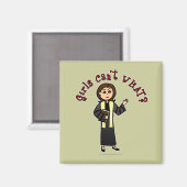 Light Preacher Girl Magnet (Vorderseite/Rückseite)