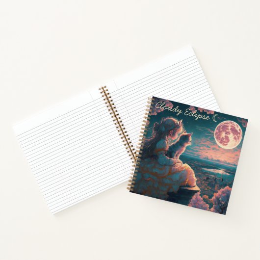 Light Princess and Cat Spiral Notebook Notizblock (Innenseite)