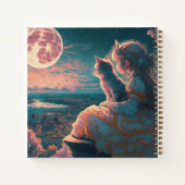 Light Princess and Cat Spiral Notebook Notizblock (Rückseite)