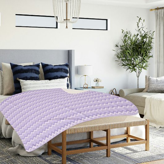 Light Purple Chevron Pattern Sherpa Blanket Sherpadecke