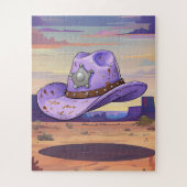 Light Purple Cowgirl Hat Floating In Desert Puzzle (Vertikal)