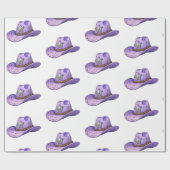 Light Purple Cowgirl Hat Geschenkpapier (Flach)