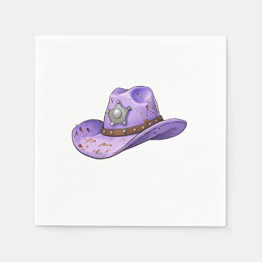 Light Purple Cowgirl Hat Serviette (Vorderseite)