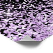 Light Purple Dress Faux Glitter Sweet 16 Welcome Poster (Ecke)